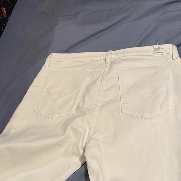 Hudson women’s White Frayed Hem Jeans - Picture 1 of 6